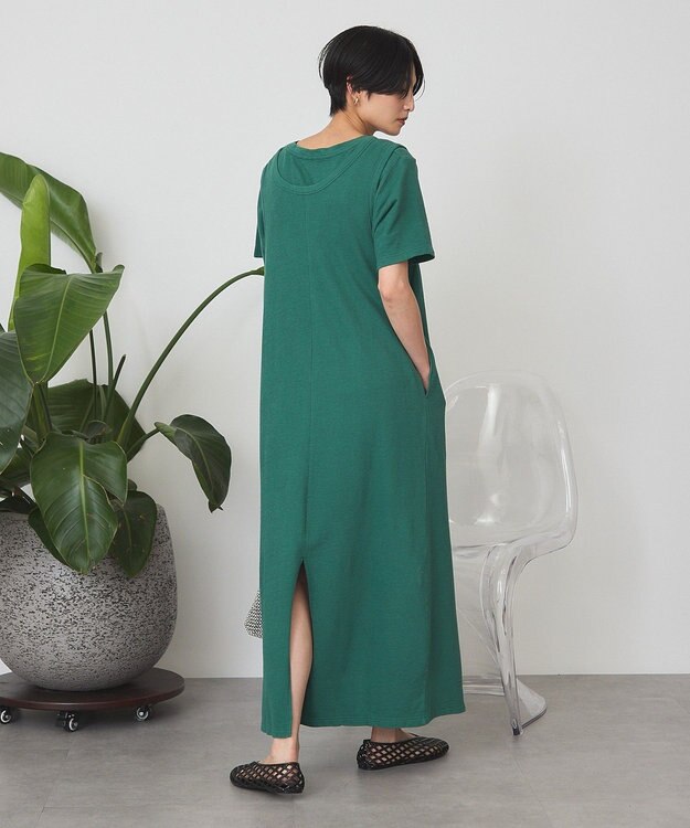 AMERICAN HOLIC 【2点セット】Tシャツ＋Uネックワンピース Green