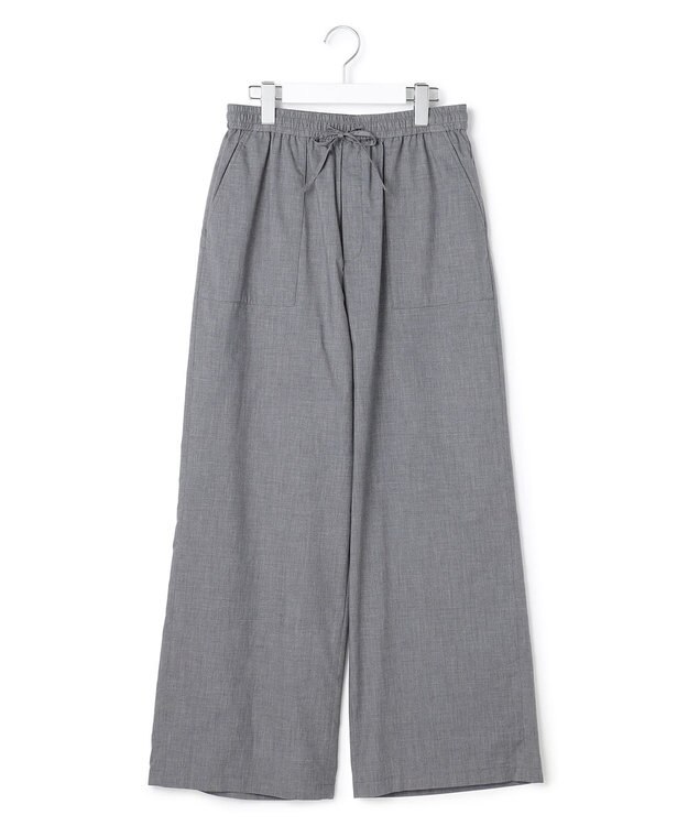 23区 L 【SLOW/一部店舗限定】ライトタンブラータフタ ワイド パンツ ライトグレー系