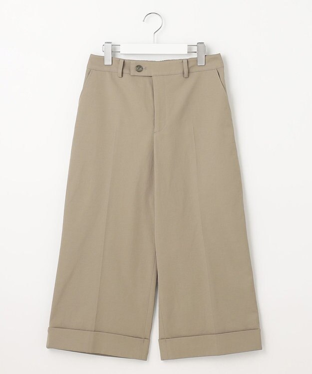 J.PRESS LADIES S 【洗える・吸水速乾】コットン麻シェルドライ クロップド パンツ カーキ系