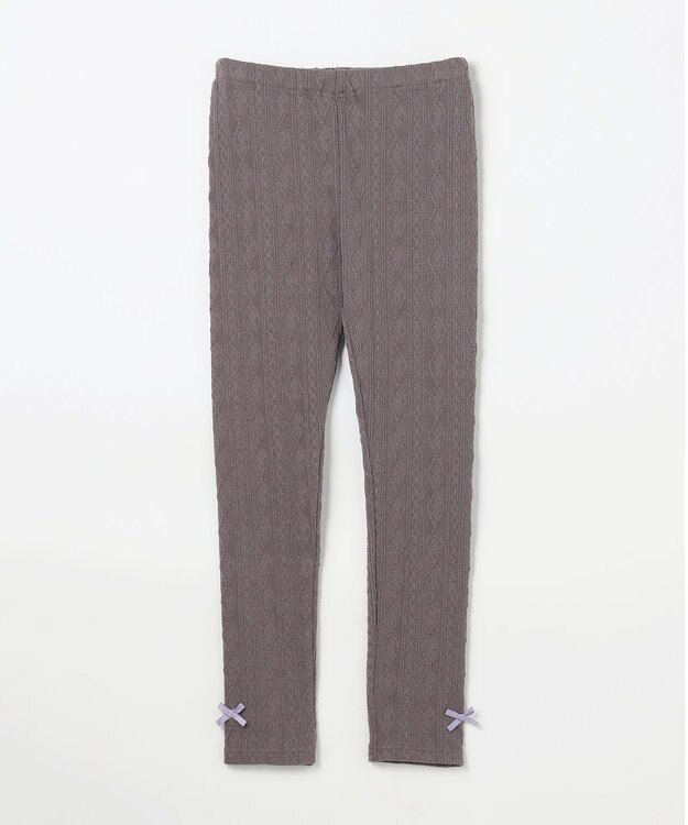 ANY KIDS ケーブル ジャガードレギンス チャコール