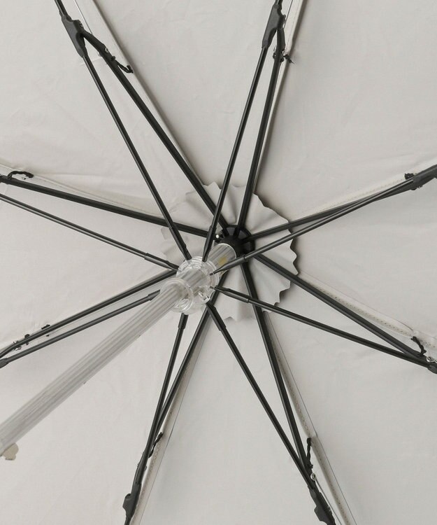 MOONBAT FURLA 晴雨兼用日傘 折りたたみ傘 シャンブレー切継 ／遮光 遮熱 UV ブラウン