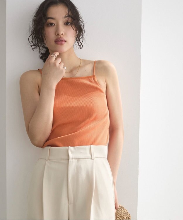 WEGO 【ANGIE VINTAGE/SMLサイズ展開】ストラップカップ付きベアキャミソール オレンジ
