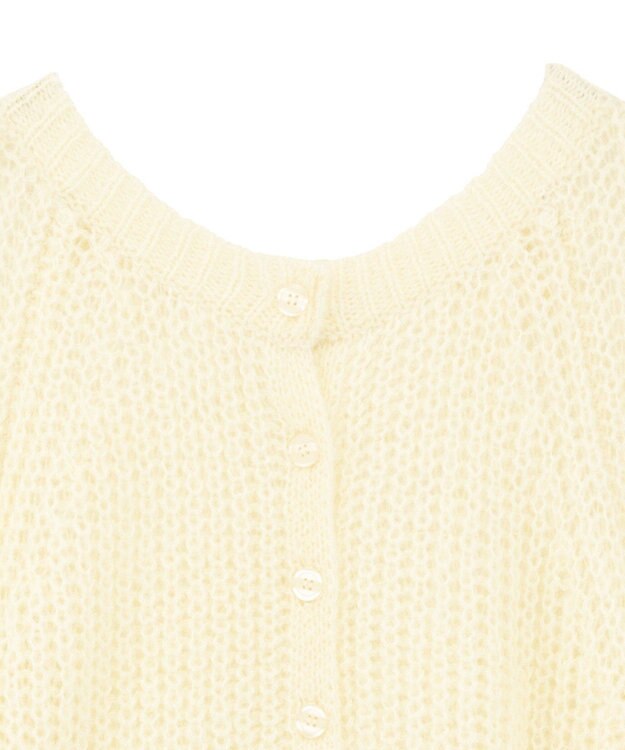 AMERICAN HOLIC 【2WAY】モヘヤ風甘編みカーディガン Ivory