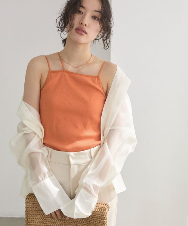 WEGO 【ANGIE VINTAGE/SMLサイズ展開】ストラップカップ付きベアキャミソール オレンジ
