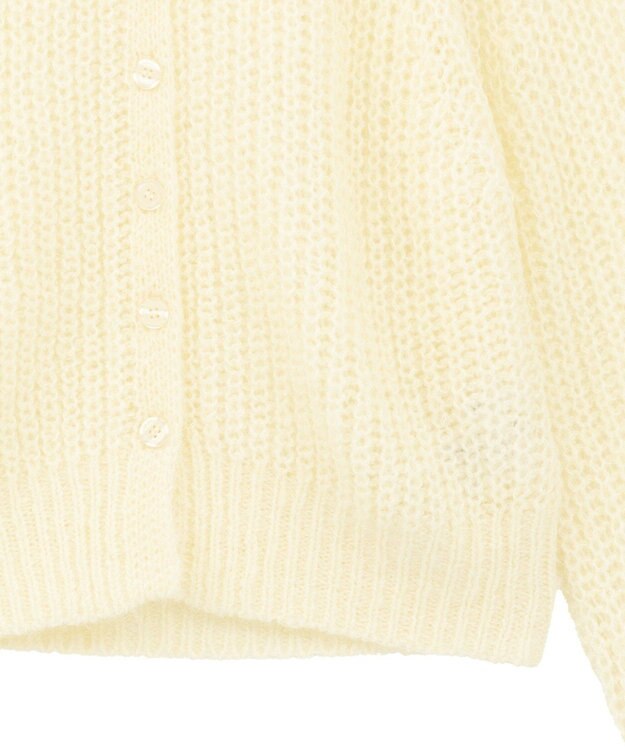 AMERICAN HOLIC 【2WAY】モヘヤ風甘編みカーディガン Ivory