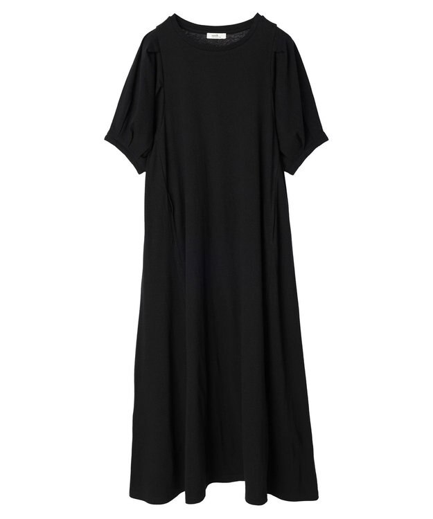 earth music&ecology Ａラインカットワンピース Black