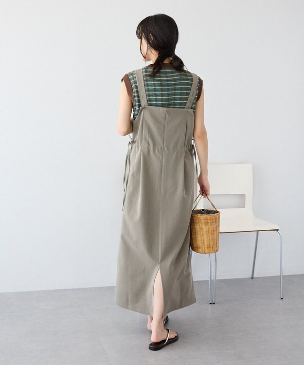 CRAFT STANDARD BOUTIQUE サイドギャザージャンパースカ－ト Gray Beige