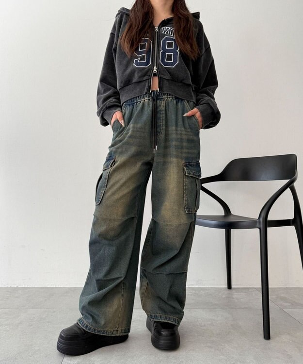 WEGO ボリュームレースアップ厚底スニーカー ブラックその他