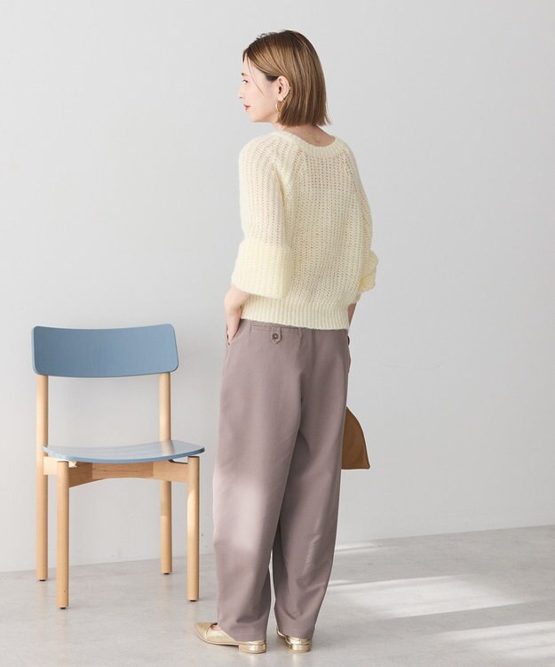 AMERICAN HOLIC 【2WAY】モヘヤ風甘編みカーディガン Ivory