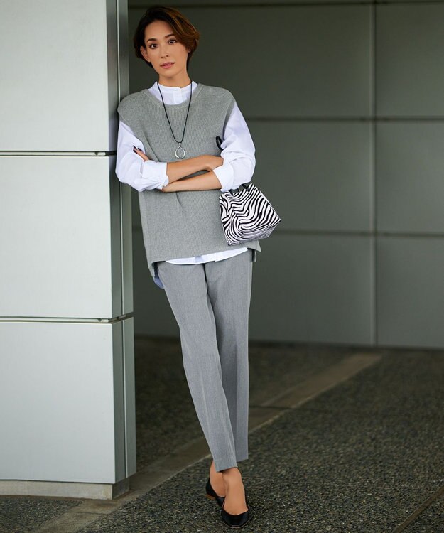 23区 【CLASSY.12月号掲載】カウヘアー ミニ巾着 バッグ ゼブラプリント