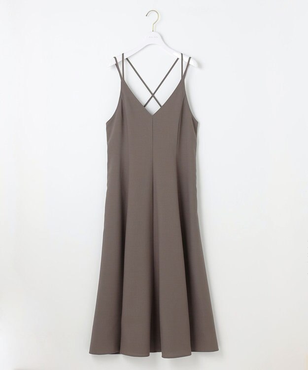 ANY SIS 【洗える】フレアキャミソール ワンピース モカグレー