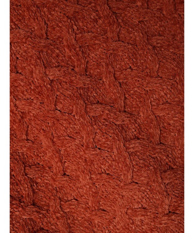 CRAFT STANDARD BOUTIQUE 洗えるモールケーブルニットチュニック Orange