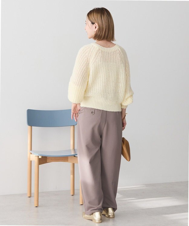 AMERICAN HOLIC 【2WAY】モヘヤ風甘編みカーディガン Ivory