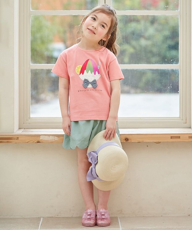 ANY KIDS 水陸両用 柄が浮き出る ショートパンツ グリーン