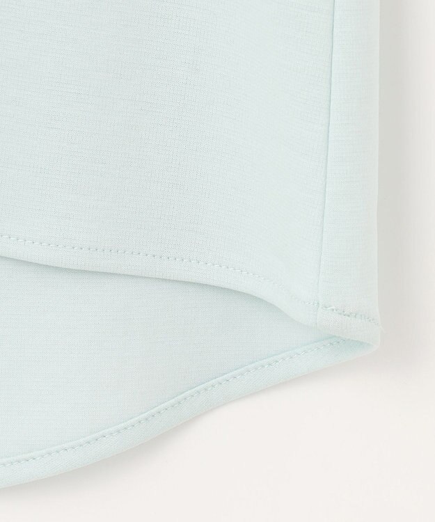 組曲 S 【洗える】シルケットポンチ フリルスリーブ カットソー スモーキーグリーン系