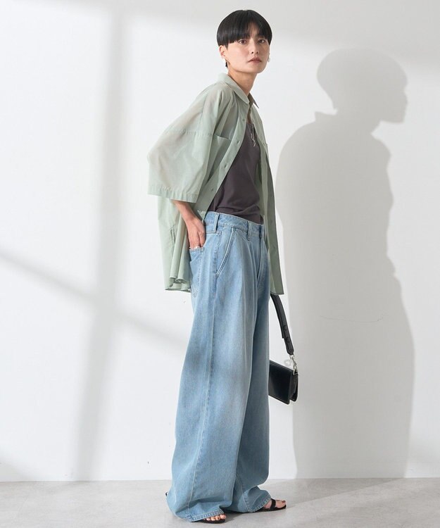 AMERICAN HOLIC イージーケア+接触冷感Wポケットオーバーシャツ Mint