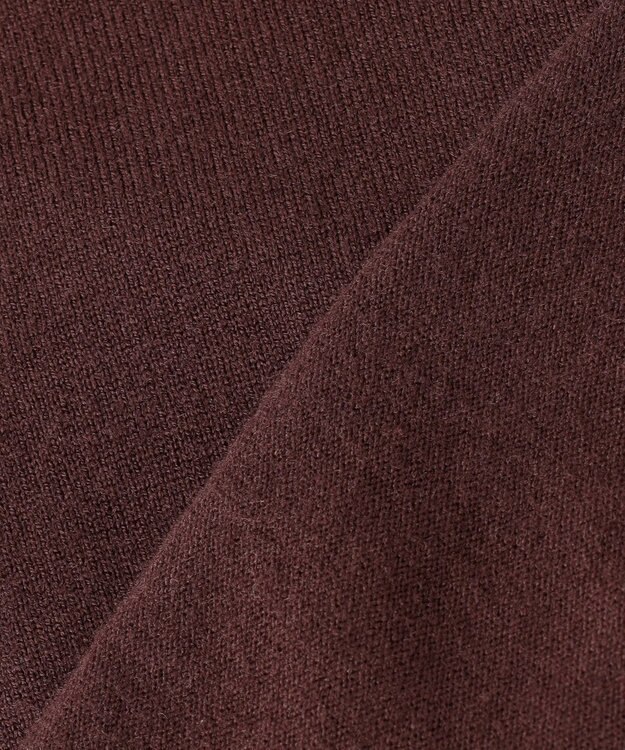 Feroux 【洗える】ラッフルコンビ ニット ダークブラウン系