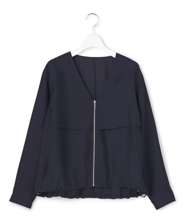 ICB 【先行予約・WEB限定カラーあり】 リヨセルナイロンワッシャー Vネックブルゾン ネイビー