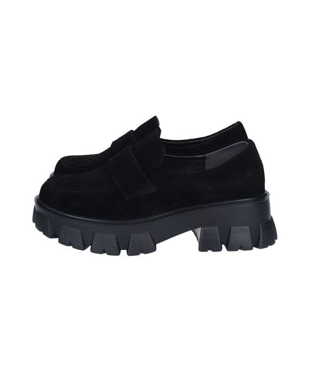 Bridget Birkin 【PARADIS COULEUR】防滑トラックソールローファー ブラックスウェード