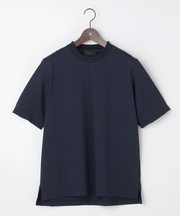 JOSEPH ABBOUD 【【イタリア素材/清涼】】ジャージーサッカー Tシャツ ネイビー系