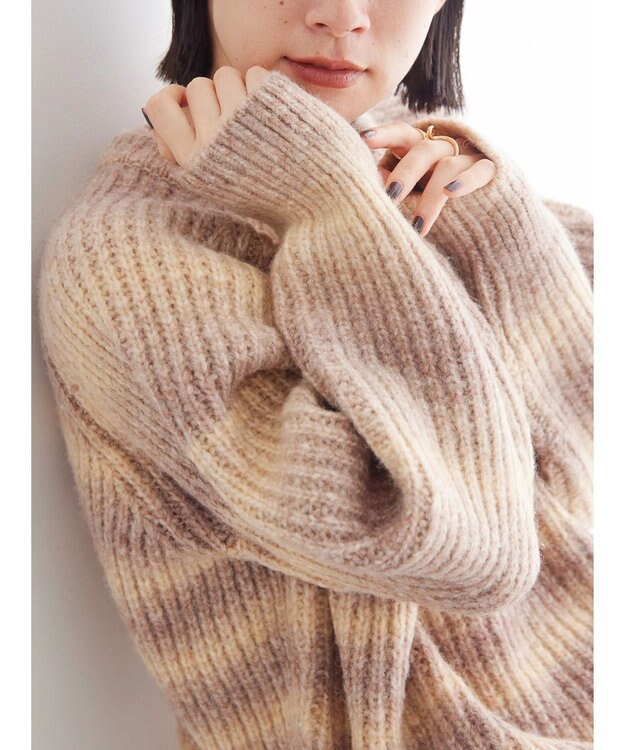 AMERICAN HOLIC グラデーションラグランニットプルオーバー Beige
