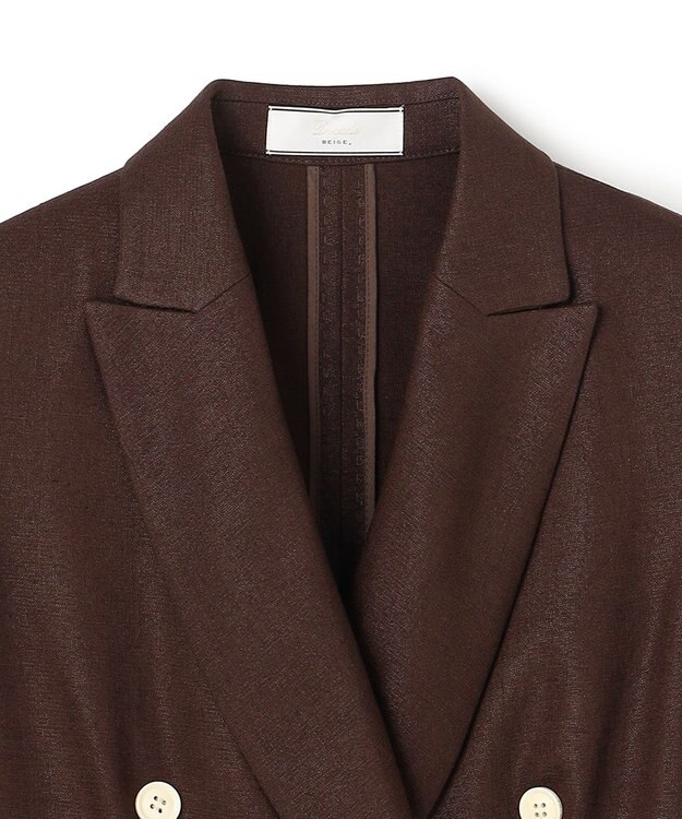 BEIGE， CAROLE / リネンライク ダブルジャケット Bordeaux
