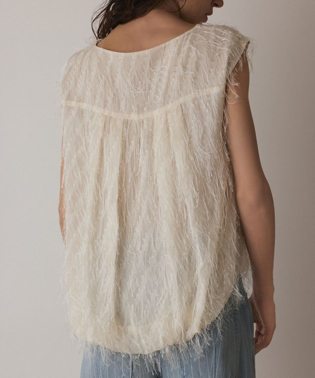 GRACE CONTINENTAL フリンジギャザートップ キナリ