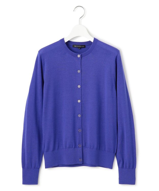 23区 S 【洗える】サステナブルウール ベーシック カーディガン ブルー系