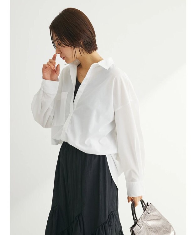 Green Parks イージーケア　ゆったりシャツ Off White