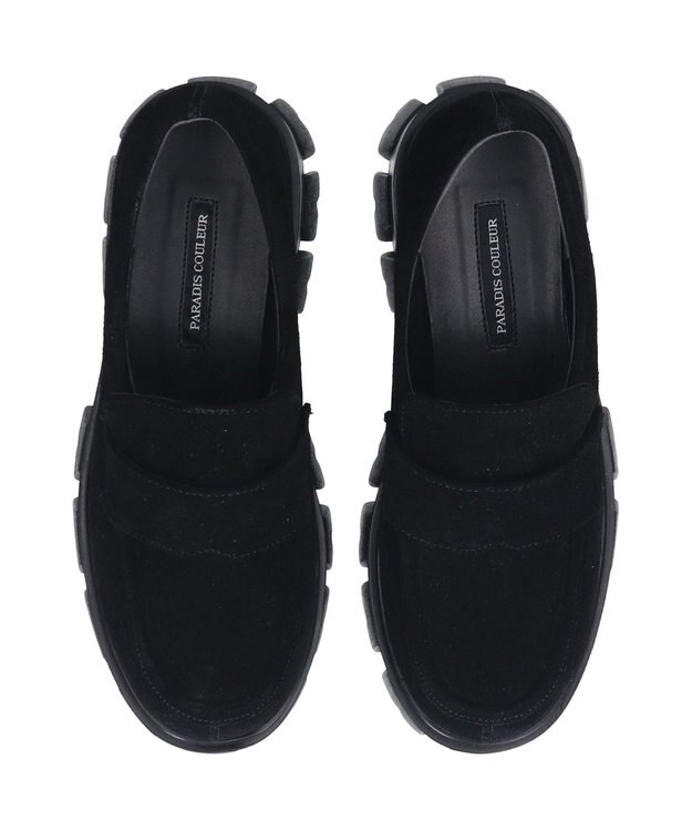 Bridget Birkin 【PARADIS COULEUR】防滑トラックソールローファー ブラックスウェード