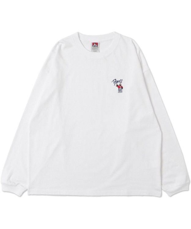 WEGO 【ユニセックス着用ITEM】別注BENDAVISワンポイントT（LS） ホワイト