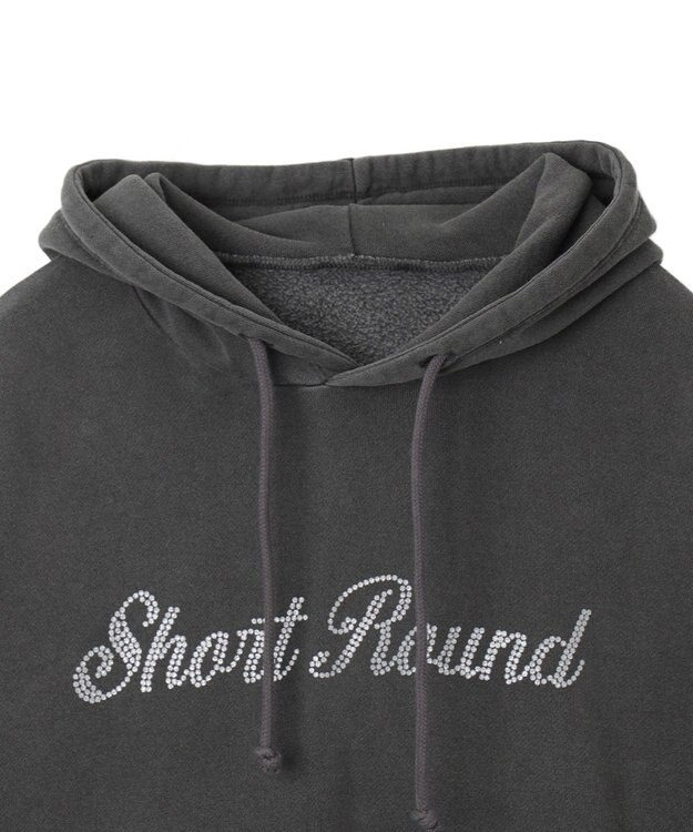 WEGO 【ユニセックス着用ITEM】ピグメントラメグラフィックプルパーカー スミクロ