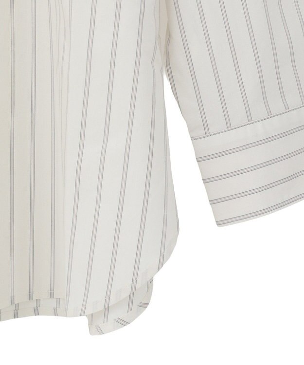 AMERICAN HOLIC 配色レギュラーカラーシャツ Stripe Beige