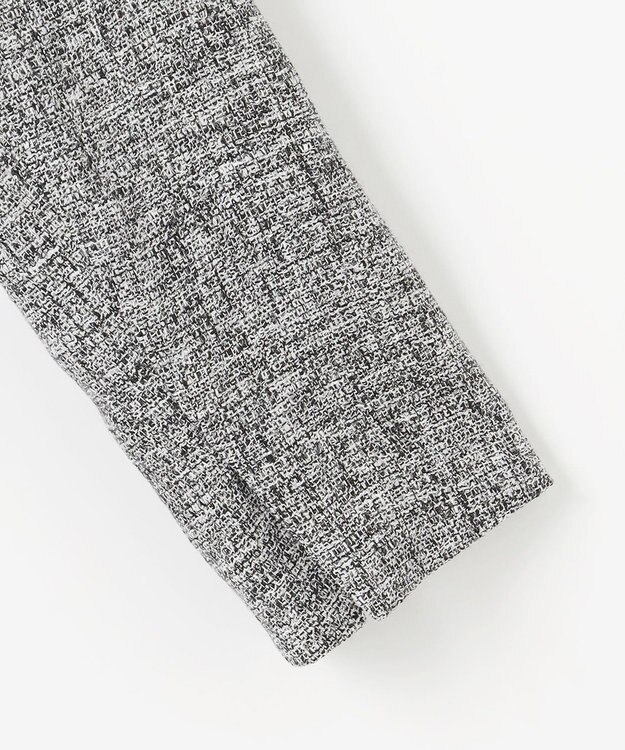 J.PRESS LADIES 【セットアップ対応】Light Tweed ノーカラー ジャケット ブラックMIX系6