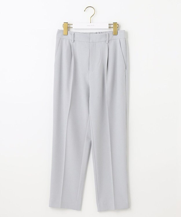 ANY SIS 【セットアップ可】リネンライクポリエステル パンツ ブルーグレー