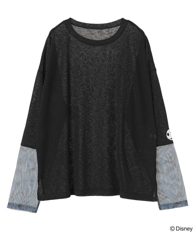 Green Parks ナイトメア／袖シアーＴシャツ Black