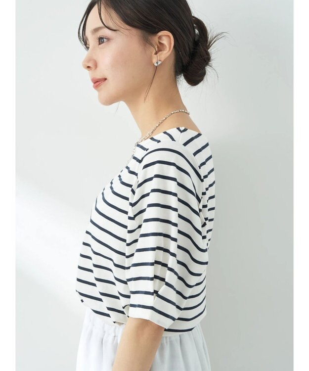 earth music&ecology タックスリーブＴ Border