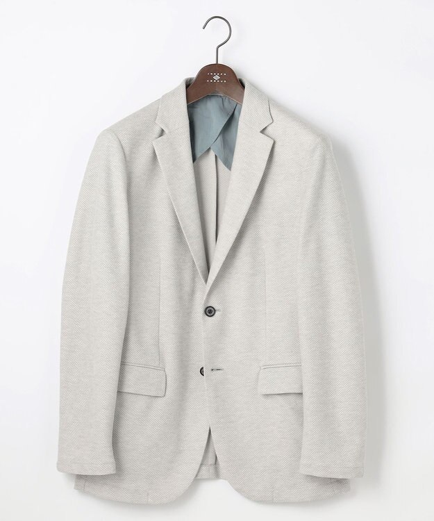 JOSEPH ABBOUD 【キングサイズ・JAPANファブリック/軽量/ジャージー素材】 サマージャージージャケット ライトグレー系