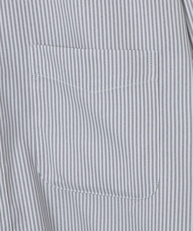 WEGO イージーケアオックスフォードシャツ グレーストライプ