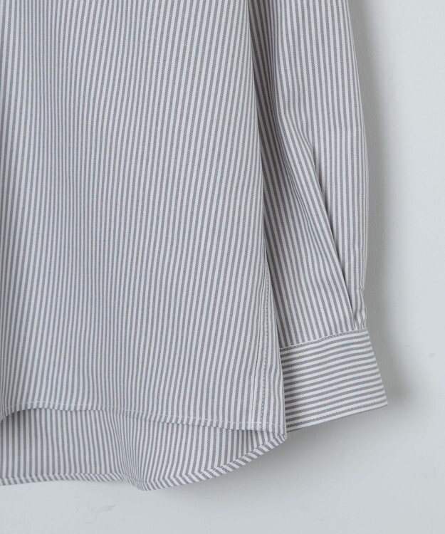 WEGO イージーケアオックスフォードシャツ グレーストライプ