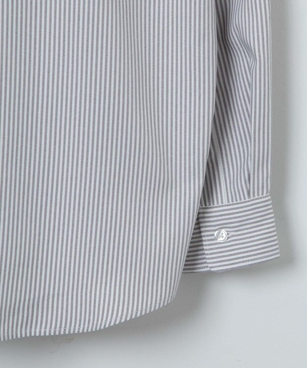 WEGO イージーケアオックスフォードシャツ グレーストライプ