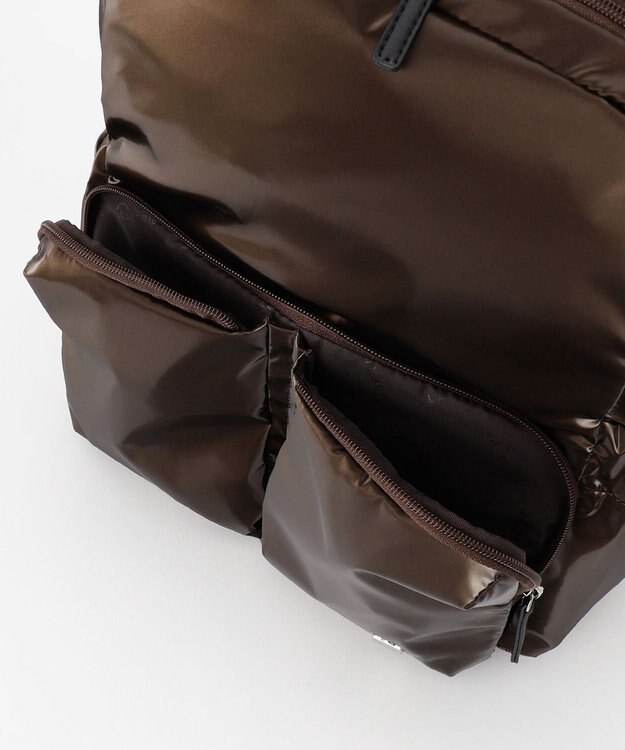 LA BAGAGERIE メタリックドロストポケット　リュックサック チョコ