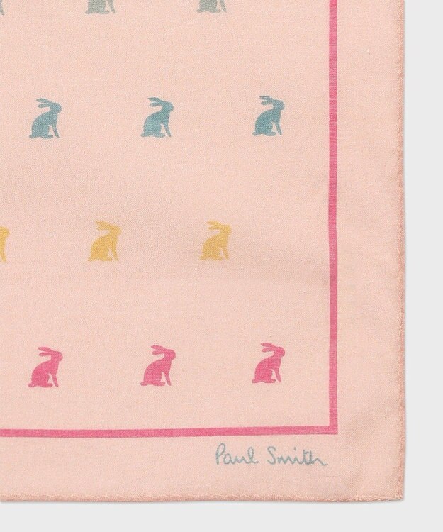 Paul Smith Swirl Rabbit ハンカチ ライトピンク