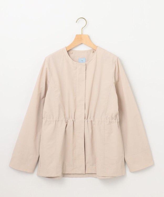 組曲 L 【フード取り外し可】2WAYショート丈ライトアウター ベージュ系