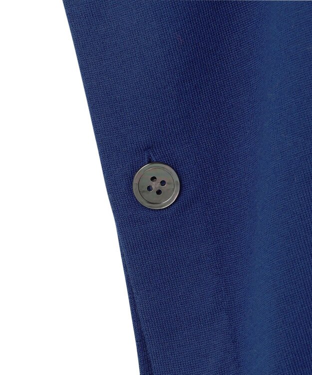 23区 【洗える】コンパクトウール ポンチョ ブルー系