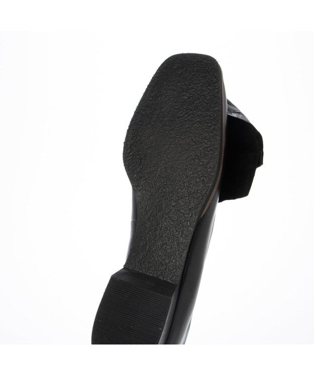 MODE ET JACOMO <D'ICI>ドレープモチーフフラットシューズ ブラック