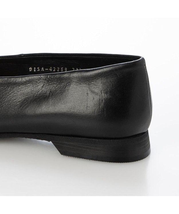 MODE ET JACOMO <D'ICI>ドレープモチーフフラットシューズ ブラック