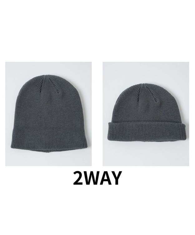 WEGO 【ユニセックス着用ITEM】2wayシングルニットワッチ ダークグレー