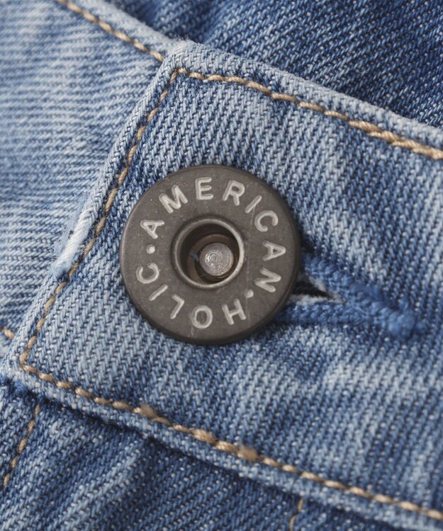 AMERICAN HOLIC ダメージワイドデニム Light Indigo