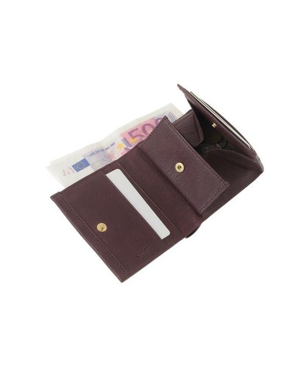 genten ゴートベーシック 二つ折りBOX財布 ノウチャ